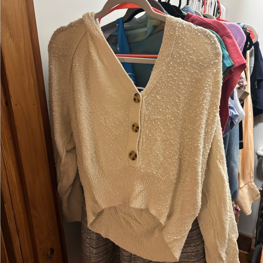 Free People Button-Up Sweater
